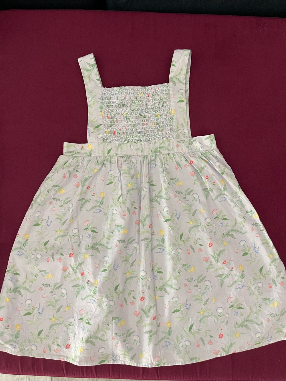 Smocked Floral Sundress for Girls - Cream with Pastel Blooms